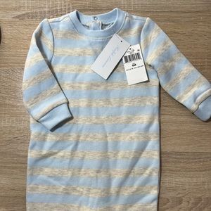 Baby Boys Striped Fleece Coverall 6months